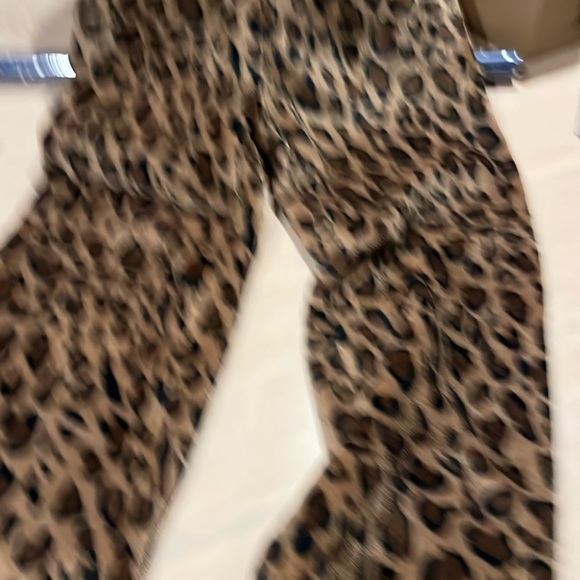 Velour leopard pants nwt - Picture 2 of 4